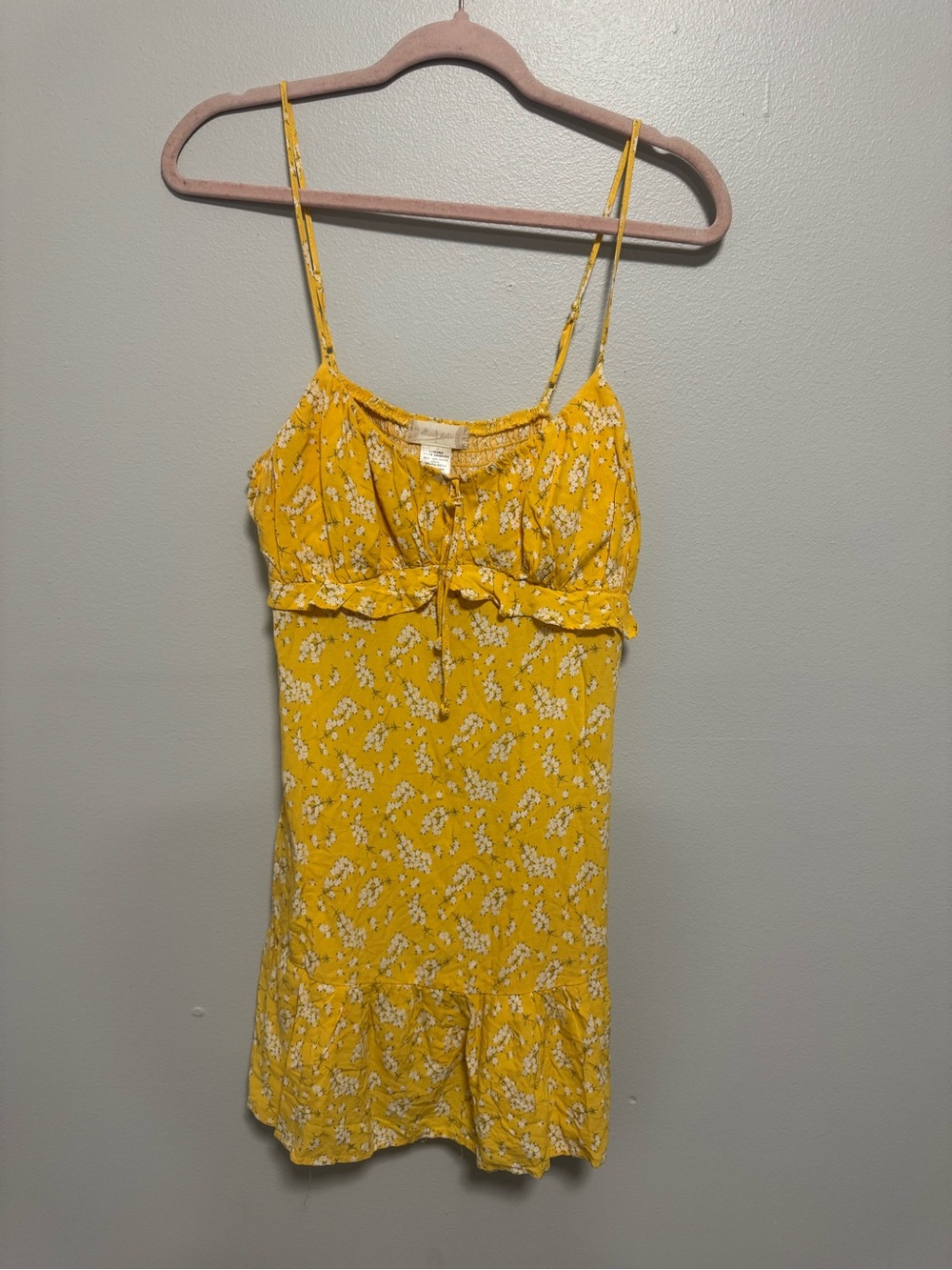 Altar’d State Yellow Floral Spaghetti Strap Sundress